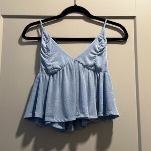 Copper Closet Blue Flowy Tank Top